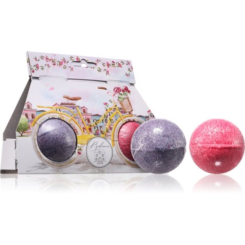 Bohemia Gifts & Cosmetics Bath Bombs Bicycle &scaron;umeća kugla za kupku parfemi Lavender + Rosehip & Rose 2x110 g Cijene