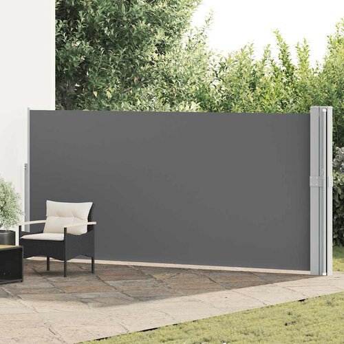 vidaXL Zložljiva stranska tenda za teraso 170x1200 cm antracitna Cene