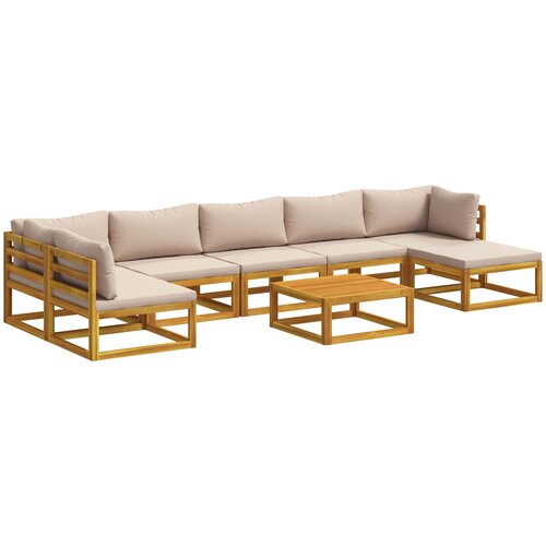  Set sofe 8 kom. Prirodna Čvrsto drvo akacije Cijene