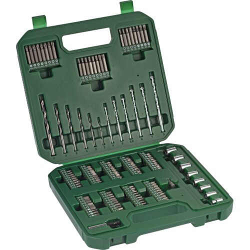 Bosch Set bit nastavaka i burgija 2608522570, L - PH, PZ, SL, HEX, TORX bitovi, nasadni ključevi i matice, burgije za metal, drvo i zid, držači i univerzalni odvijači, 136 komada Slike