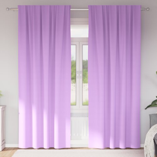 vidaXL Zavese z zavesami 2 pcs Vijolična 260 x 140 cm Poliester Cene