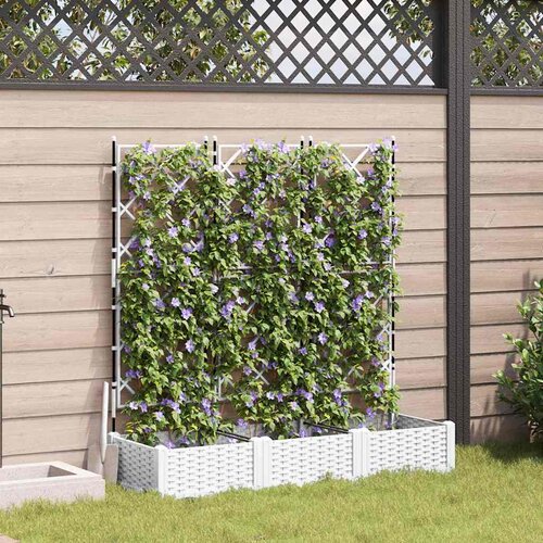  Vrtna saksija 3 pcs Bijeli 120 x 40 x 125,5 cm Plastika Cene