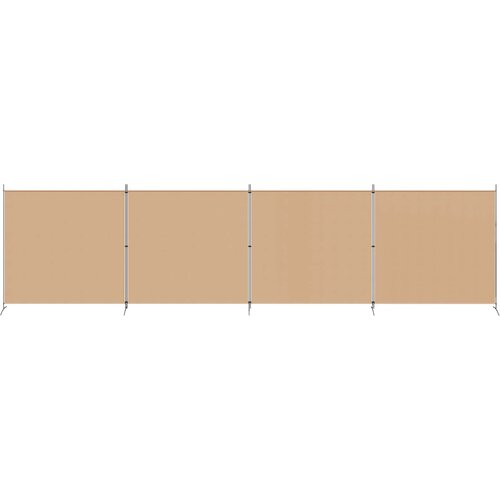  4-panelni pregradni zid Bež 698 x 180 cm Tkanina Slike