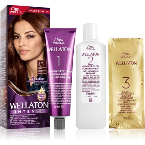 Wella ton Intense permanentna barva za lase z arganovim oljem odtenek 4/5 Addictive Mahogany 1 kos Cene