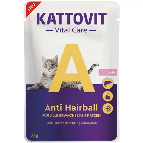 Kattovit Vital Care Anti Hairball s lososom - 24 x 85 g