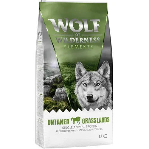 Wolf of Wilderness "Untamed Grasslands" - konjsko meso - Varčno pakiranje: 2 x 12 kg