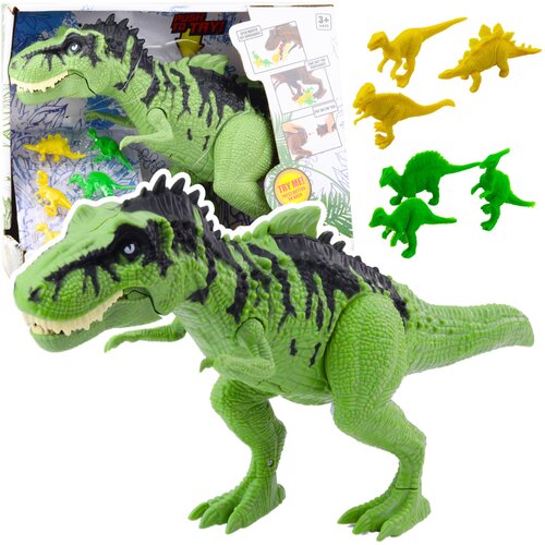  Dinosaur za igru sa setom mini dinosaura - zeleni Cene