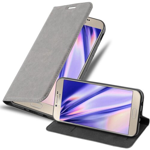 Cadorabo Ohi&scaron;je, združljivo z Samsung Galaxy A8 2016 v titansko siva - Za&scaron;čitni ovitek z magnetnim zapiranjem, stoječo funkcijo in režo za kartice, (20550401) Cene