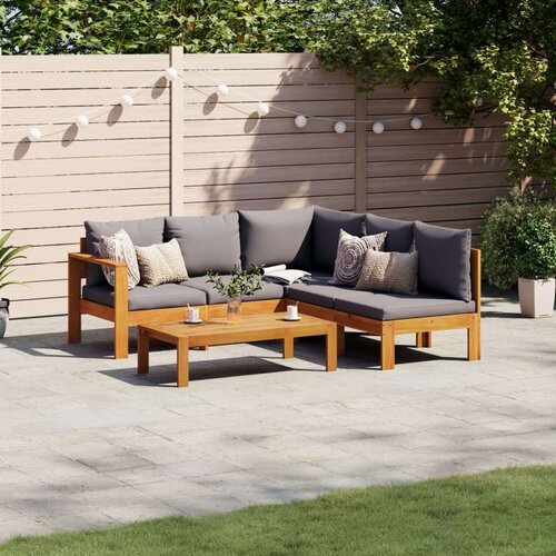 VidaXL 4-dijelni set vrtnih sofa s jastucima masivno bagremovo drvo Slike