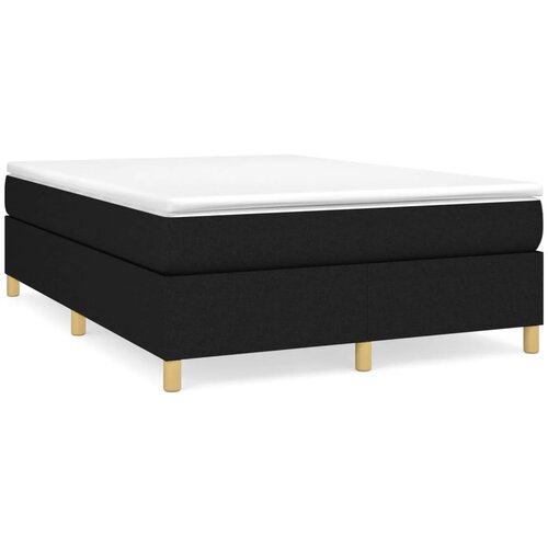 VidaXL Box spring posteljni okvir črn 140x190 cm blago, (20736449) Slike