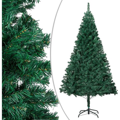  Umjetno božićno drvce s gustim granama zeleno 180 cm PVC Slike