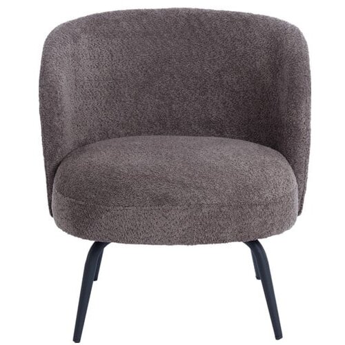 Light & Living Temno rjav fotelj iz tkanine bouclé Dieyda – Cene