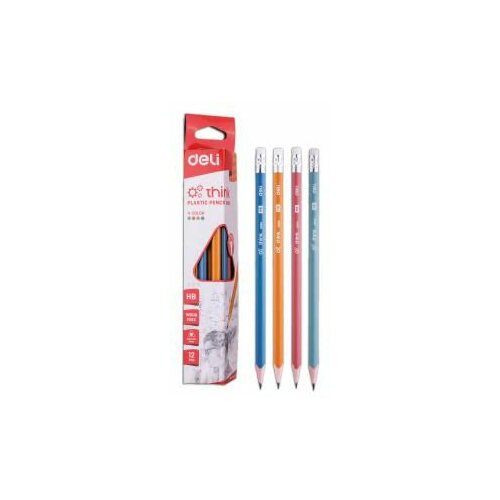 Deli plastične grafitne olovke trougaone hb 1/12 Cene