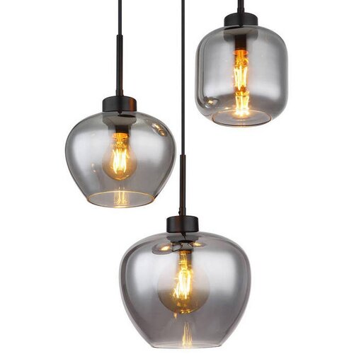 Globo 15549-3SH - Luster na sajli, mat, 3xE27/40W/230V, crne boje Slike