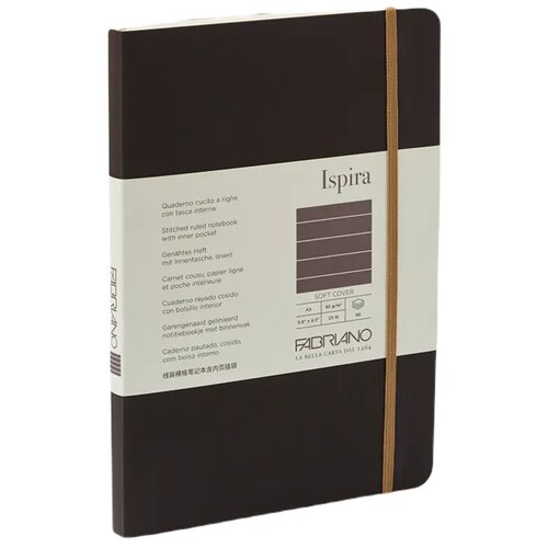 Ispira, notes maki povez, 96 lista, Fabriano, odaberite motiv A5 Dikto Braon Slike
