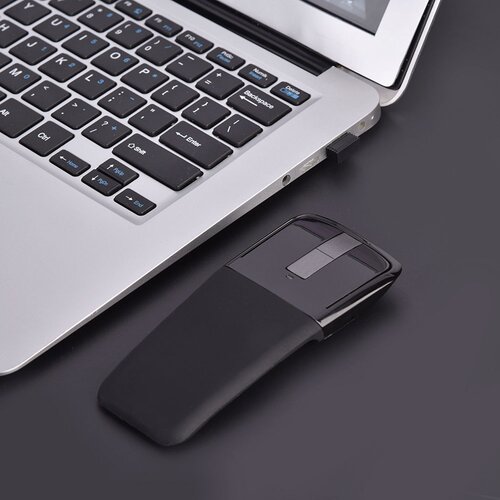 Venisymlis 2,4 GHz Zložljiva brezžična Arc Touch Mouse Miške USB Sprejemnik Za pc Notebook Smart TV Črna, (22060300) Cene
