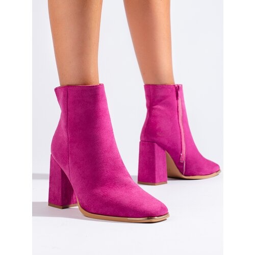 SHELOVET Fuchsia women's ankle boots on the post Slike