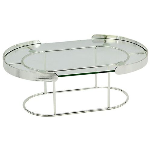Schafer Sch&auml;fer ovalni stakleni stolić srebrni 32 x 20 cm Emi Cijene