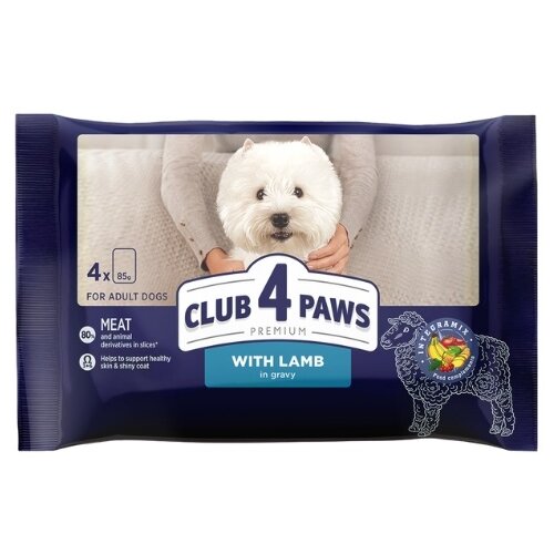 Normandise Club4Paws sos za pse Dog Mini - Jagnjetina 4x85g Cene