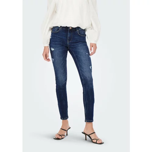 Only Jeans hlače 15259128 Mornarsko modra Skinny Fit