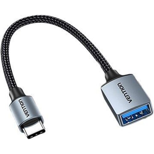 Transmedia Vention USB 3.0 C Male to A Female OTG Cable 0.15M Gray Aluminum Alloy Type Cene