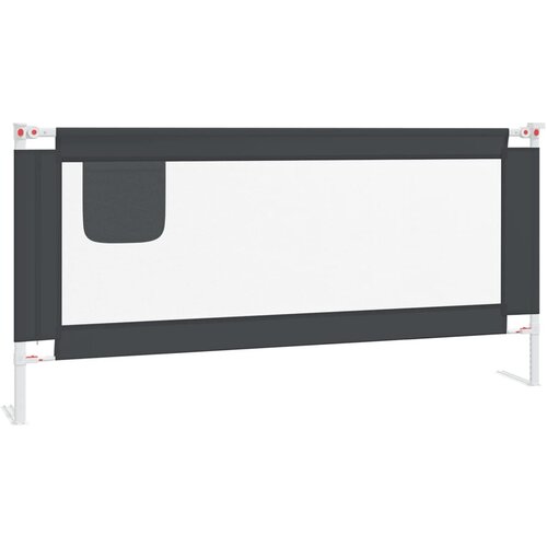 VidaXL Posteljno varovalo za malčke temno sivo 190x25 cm blago, (21229617) Slike