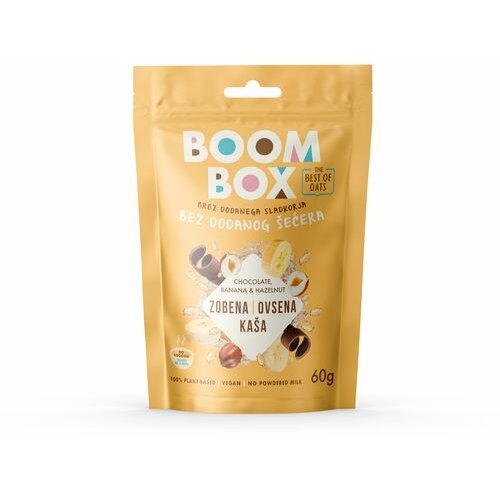 Boom box ovsena kaša čokolada-banana-lešnik 60g Cene