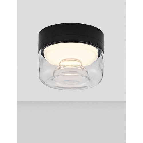 Nova Luce Mat črna aluminijasta LED stropna svetilka Doris &amp;ndash; Slike