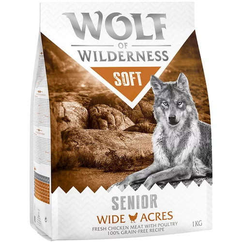 Wolf of Wilderness 2 x 1 kg suha hrana po posebni ceni! - Senior "Soft - Wide Acres" - piščanec