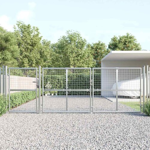  Vrtna vrata od mreže srebrne boje 400 x 125 cm pocinčani čelik Cijene