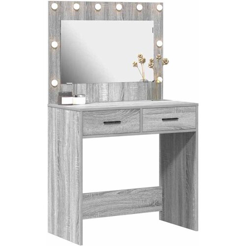  Toaletni stol Siva Sonoma 78,5 x 41 x 135 cm Konstruirano drvo Slike