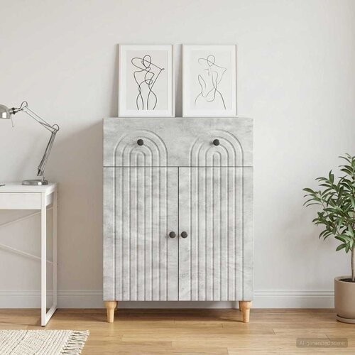 Kreveta Betonska siva 66 x 34,5 x 90 cm Konstruirano drvo Slike