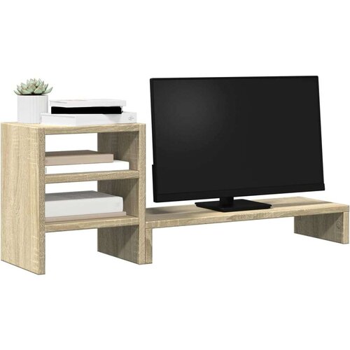 VidaXL Stalak za monitor sa stolnim organizatorom boja hrasta drveni Slike