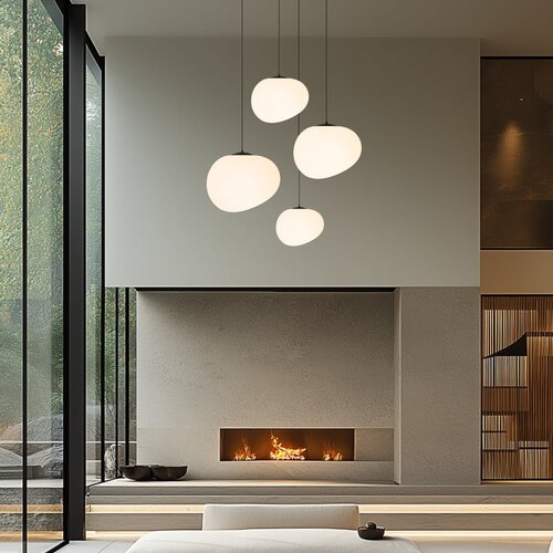 Candellux Lighting Luster na sajli STONES 1xE27/40W/230V prečnik 20 cm Slike