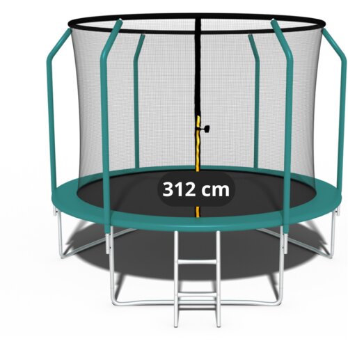 Vrtni trampolin Premium Yump 312 cm (10ft) s notranjo mrežo in lestvami - turkizna Cene