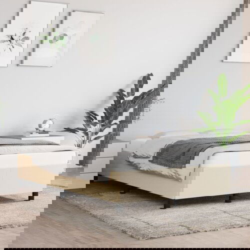 VidaXL okvir za krevet krem 120x200 cm od tkanine Slike