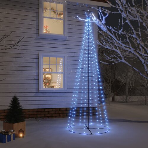 vidaXL Novoletna jelka stožec 310 modrih LED lučk 100x300 cm Cene