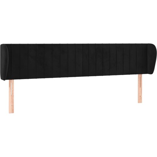 Maison Chic Posteljno vzglavje - Vzglavna omarica - Nočna omarica z u&scaron;esi črno 183x23x78/88 cm žamet, (21709858) Cene