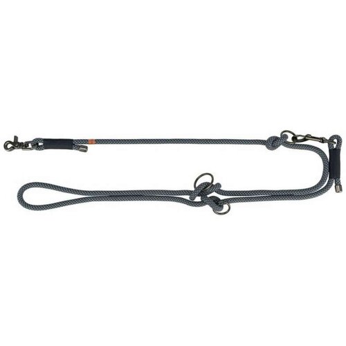Povodac nastavljiv povodec za pse Soft Rope XS-S 2 m/fi-6 mm črna/siva Slike
