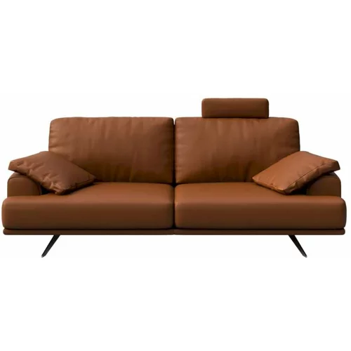 MESONICA Konjak smeđa kožna sofa 220 cm Prado –