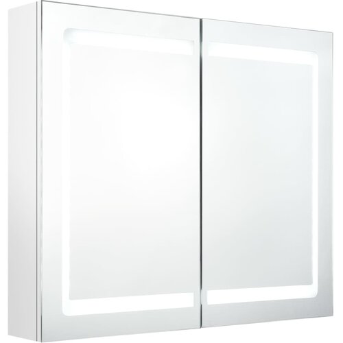 Maison Chic LED Kopalniška omarica - Kopalniški kabinet z ogledalom sijoče bela 80x12x68 cm, (21794896) Cene