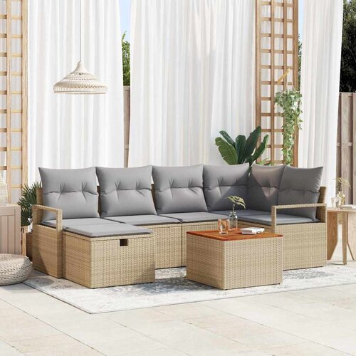  Sjedeća garnitura za vrt 7 kom. poliratan 232 x 122 x 85 cm Cijene