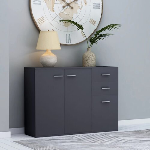 vidaXL Komoda siva 105x30x75 cm iverna plošča, (20955291) Cene