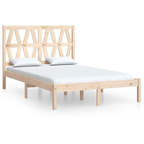 Maison Chic Posteljni Okvir - Dvoposteljna postelja iz trdne borovine 140x190 cm, (22081404) Slike