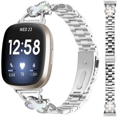 INF Nadomestni/Združljivi Deli &ndash; Eleganten Srebrn Jeklen Pa&scaron;ček za Fitbit Versa 3/4/Sense 2, (5000130027) Cene