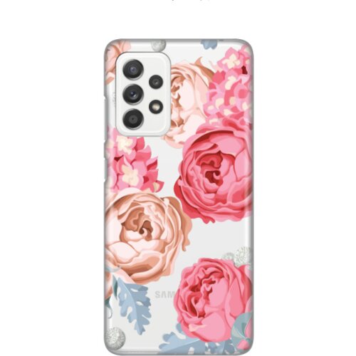 maska silikonska print skin za samsung A525F/A526B/A528B galaxy A52 4G/A52 5G/A52s 5G pink flower Slike