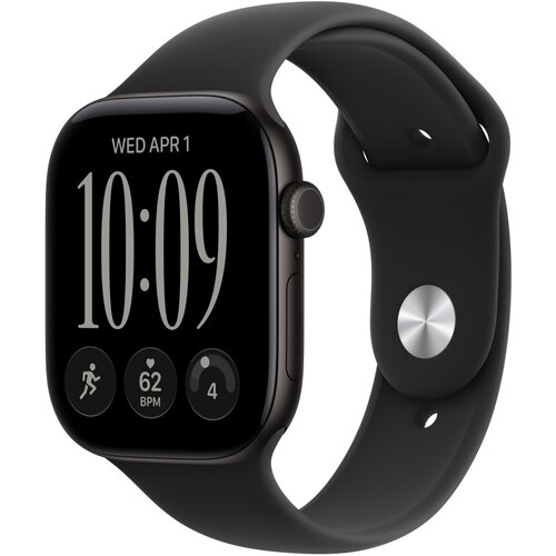 Apple watch Serija 12 GPS 46mm M/L Crno MJEL4ZR/A Aluminij sportska narukvica Crno. Cijene