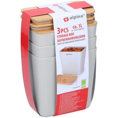 Alpina PVC ORGANIZERI SA BAMBUS POKLOPCEM 3/1 Slike