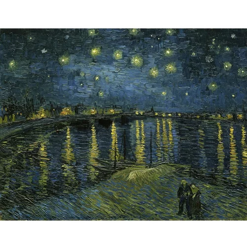 Fedkolor Slika reprodukcija 50x40 cm The Starry Night, Vincent van Gogh –
