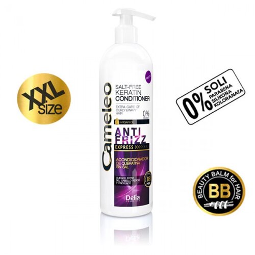 Delia CAMELEO BB - ANTI FRIZZ - Balzam sa keratinom i arganovim uljem za kovrdžavu kosu XXL 500ml Slike